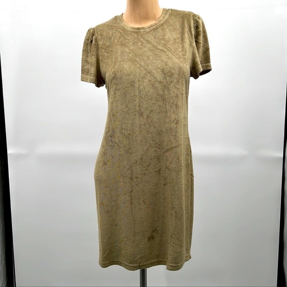 Generation Love Dresses & Skirts - 🆕Generation Love Arielle Terry Dress Color
Army Green Ruched Sleeve New NWT